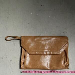 Large snakeskin clutch